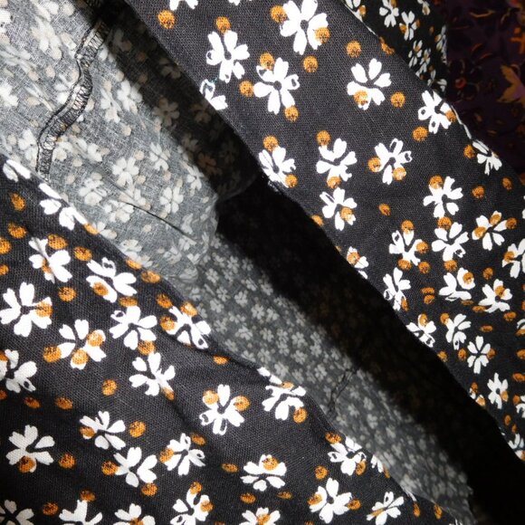 NWT 4X SONOMA OVERHEAD BLACK FLORAL PRINT RAYON LINEN BLEND DRESS SLEEVELESS - Picture 4 of 8